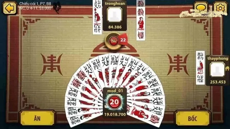 Quy trình chơi một ván bài chắn Quy trình chơi một ván bài chắn